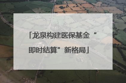 龙泉构建医保基金“即时结算”新格局