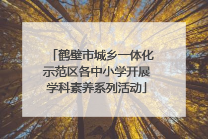 鹤壁市城乡一体化示范区各中小学开展学科素养系列活动