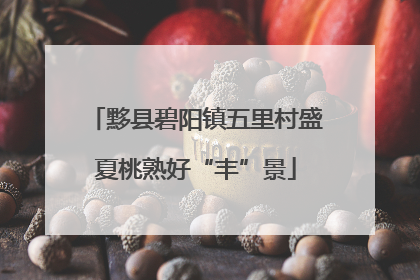 黟县碧阳镇五里村盛夏桃熟好“丰”景