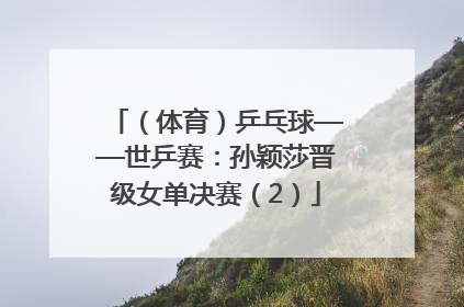 （体育）乒乓球——世乒赛：孙颖莎晋级女单决赛（2）