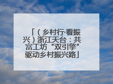 （乡村行·看振兴）浙江天台：共富工坊“双引擎”驱动乡村振兴路