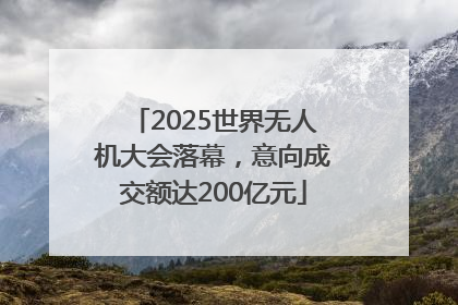 2025世界无人机大会落幕，意向成交额达200亿元