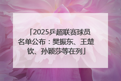 2025乒超联赛球员名单公布：樊振东、王楚钦、孙颖莎等在列