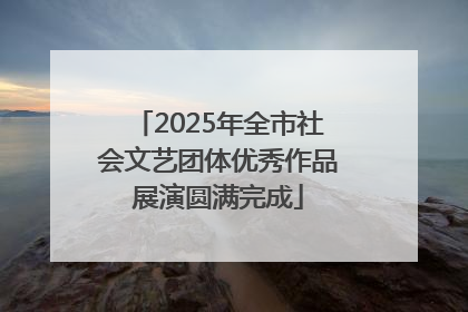 2025年全市社会文艺团体优秀作品展演圆满完成