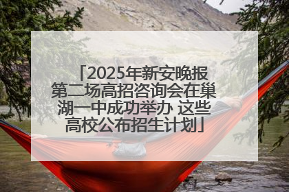 2025年新安晚报第二场高招咨询会在巢湖一中成功举办 这些高校公布招生计划