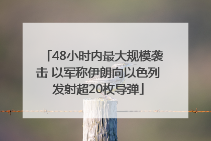 48小时内最大规模袭击 以军称伊朗向以色列发射超20枚导弹