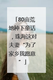 80亩荒地种下童话，珠海这对夫妻“为了家乡我愿意”