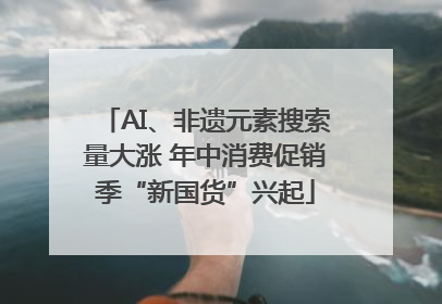 AI、非遗元素搜索量大涨 年中消费促销季“新国货”兴起